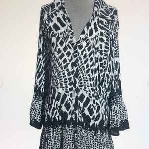 Black and White Patterned Dress